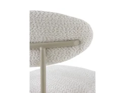 Pack de 4 sillas tapizadas en chenilla color blanco