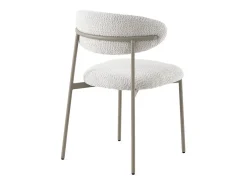 Pack de 4 sillas tapizadas en chenilla color blanco