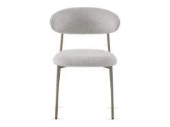 Pack de 4 sillas tapizadas en chenilla color blanco