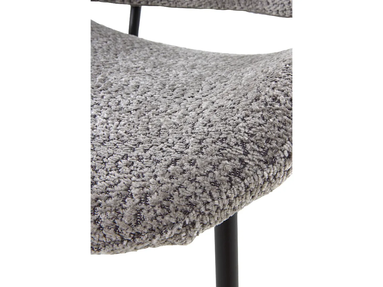 Pack de 4 sillas tapizadas en chenilla color gris oscuro