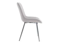 Pack de 4 sillas Altamira tapizadas en tejido beige, patas cromadas. 61cm(ancho ) 87cm(alt