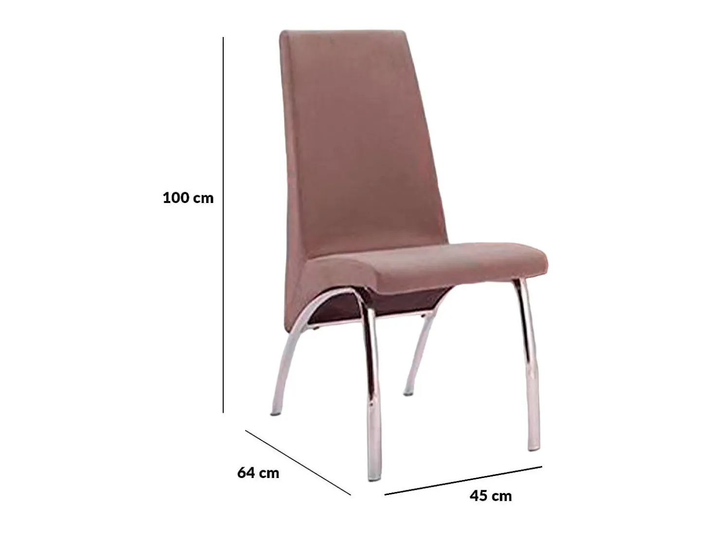 Pack de 2 sillas Aroa tapizado jarama marengo 95x44x51 cm