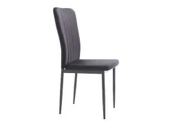 Pack de 6 sillas Cangas tapizadas en tejido velvet negro patas negras. 42cm(ancho ) 92cm(a