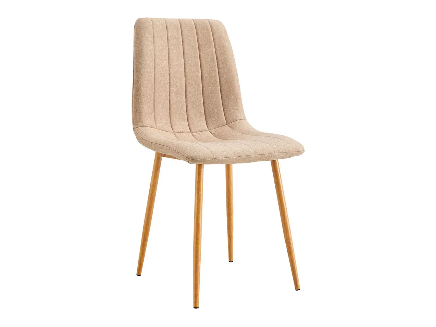 Pack de 4 sillas de comedor Nails tejido tapizado beige/oak Adec