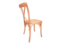 Pack de 2 sillas de comedor Provenza madera sostenible y ratán natural claro Adec