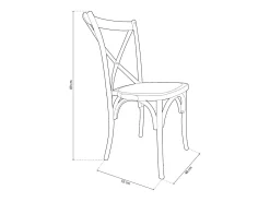 Pack de 2 sillas de comedor Provenza madera sostenible y ratán natural claro Adec