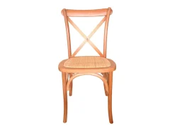 Pack de 2 sillas de comedor Provenza madera sostenible y ratán natural claro Adec