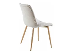 Pack de 4 sillas de comedor de 85x53x61 de tela en beige y patas en color roble Marilyn
