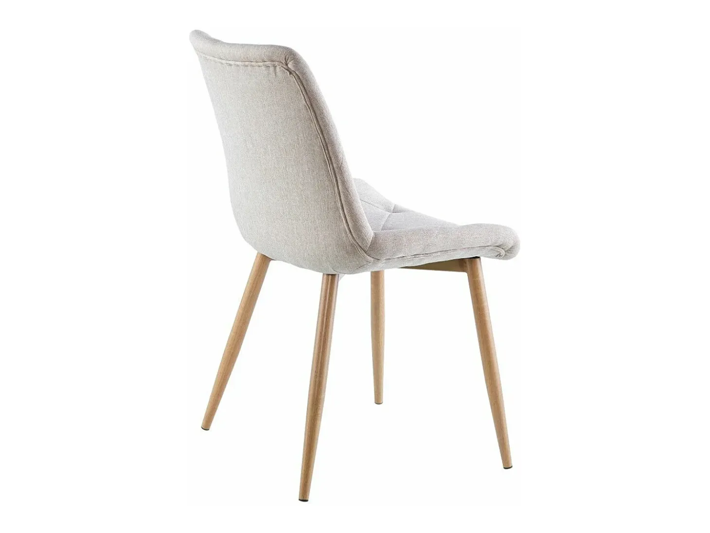 Pack de 4 sillas de comedor de 85x53x61 de tela en beige y patas en color roble Marilyn