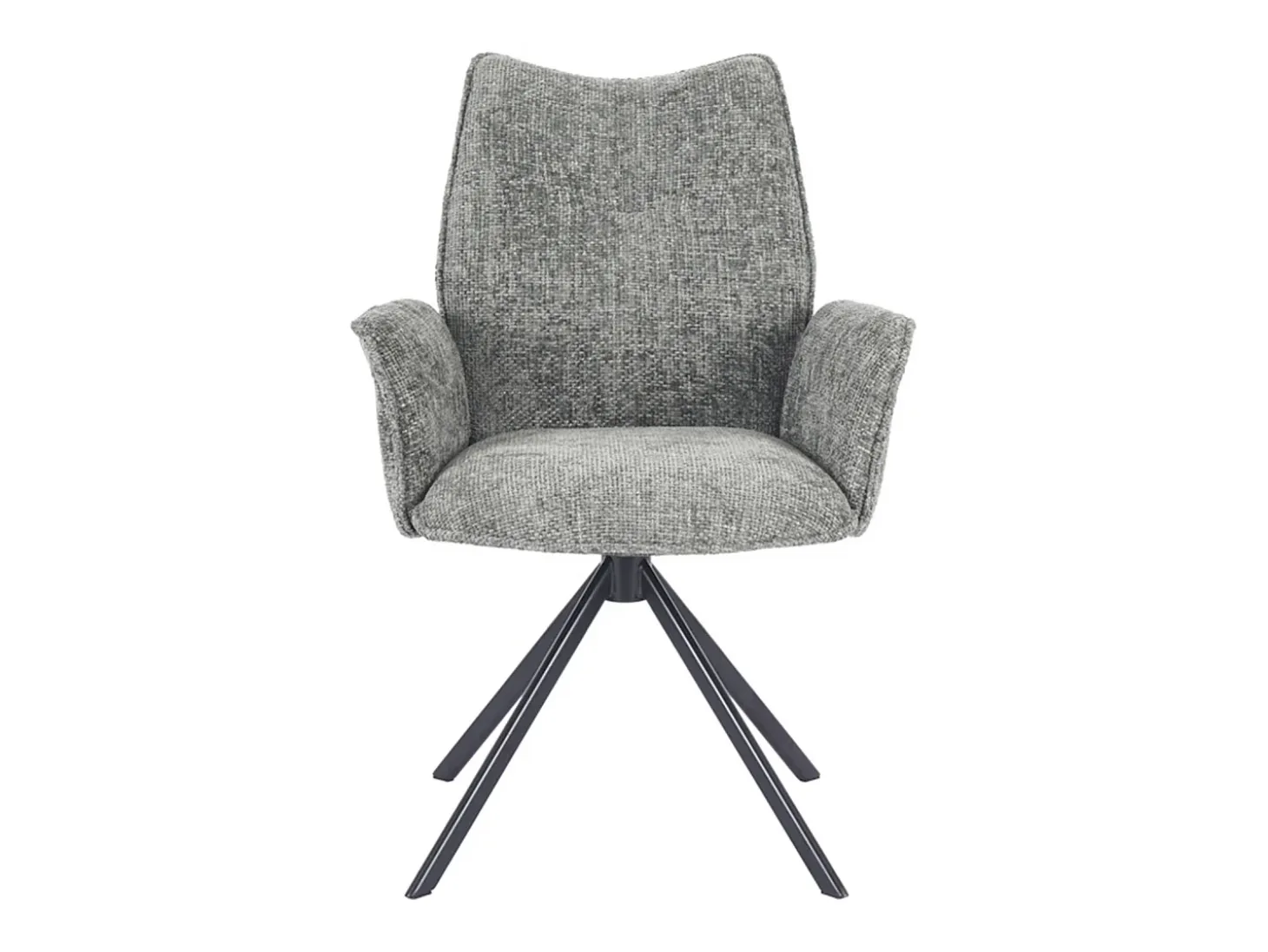 Pack de 2 sillas de comedor u oficina de 93x63x62 cm giratorias de tela en musgo Andrea