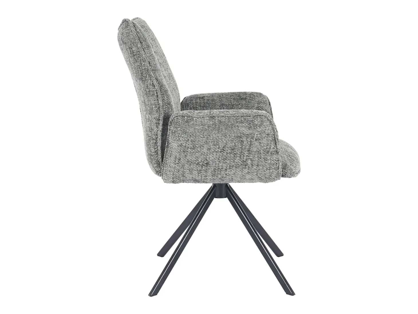 Pack de 2 sillas de comedor u oficina de 93x63x62 cm giratorias de tela en musgo Andrea