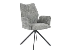 Pack de 2 sillas de comedor u oficina de 93x63x62 cm giratorias de tela en musgo Andrea