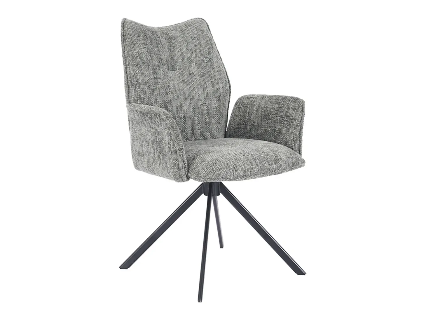 Pack de 2 sillas de comedor u oficina de 93x63x62 cm giratorias de tela en musgo Andrea