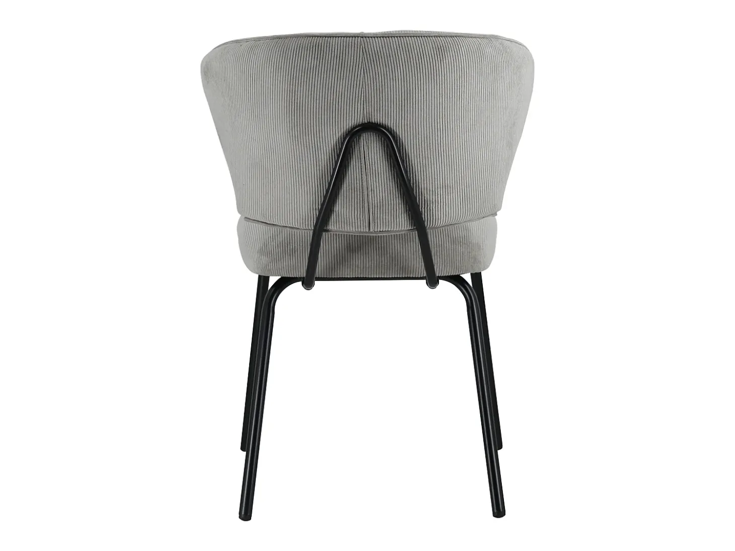 Pack de 2 sillas de terciopelo gris claro NILSA - HAPPY GARDEN
