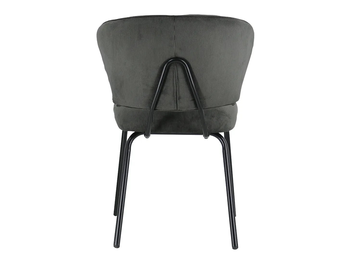 Pack de 2 sillas de terciopelo gris oscuro NILSA - HAPPY GARDEN