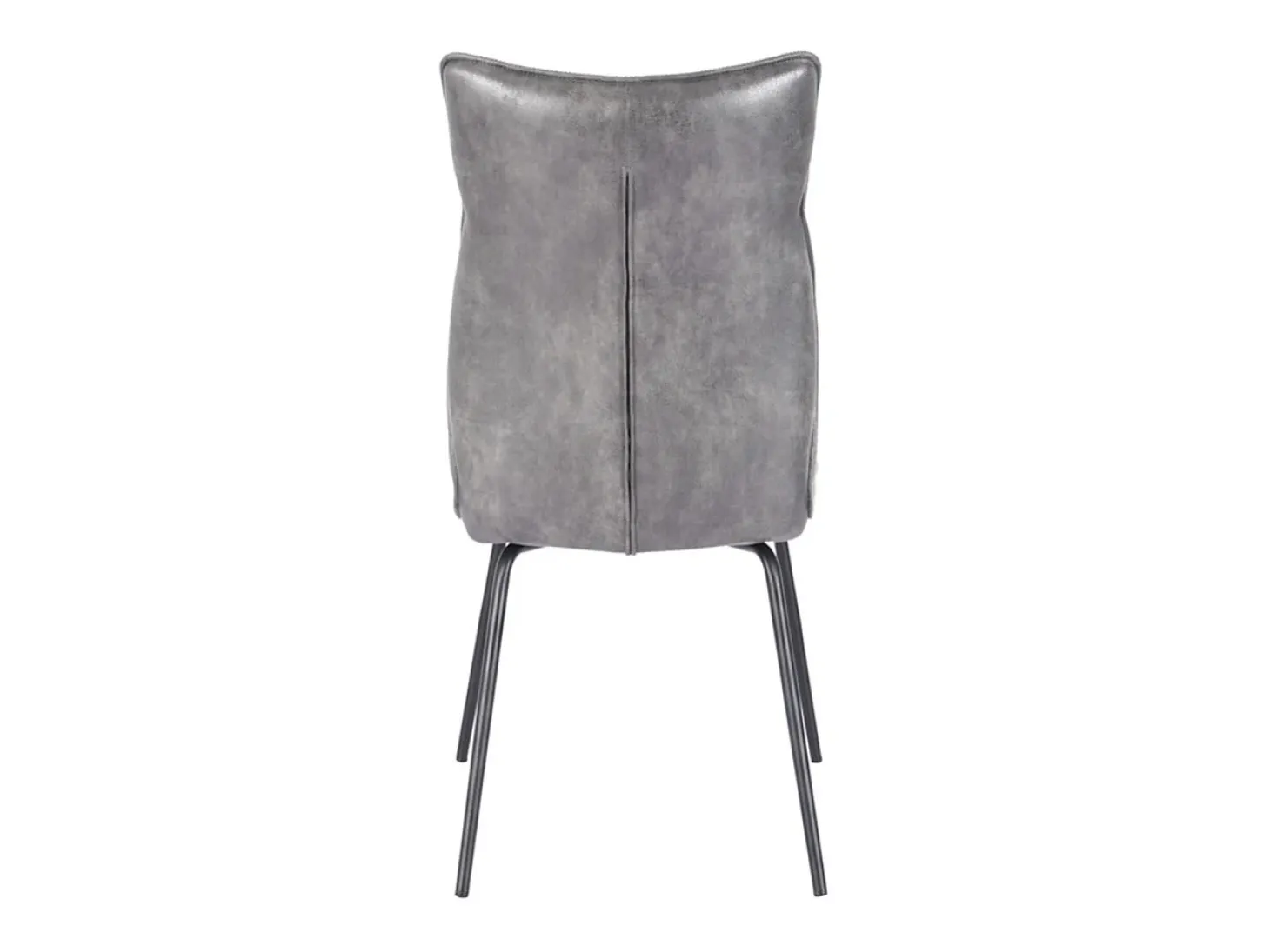 Pack de 2 sillas de 95x65x45 cm con respaldo trasero en símil napa en color gris Roma