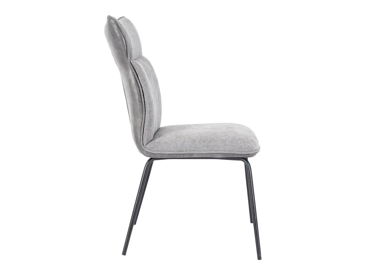 Pack de 2 sillas de 95x65x45 cm con respaldo trasero en símil napa en color gris Roma