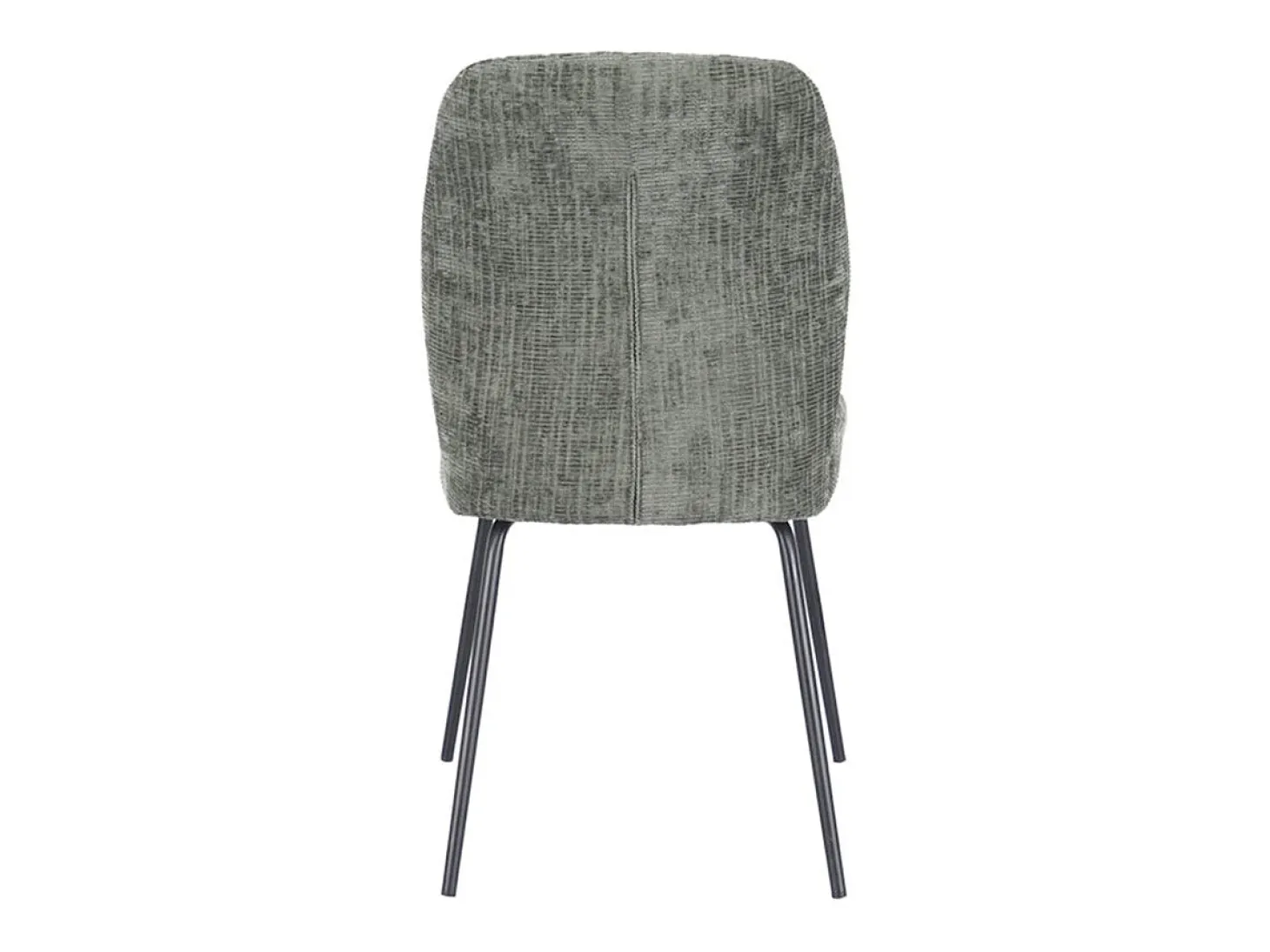 Pack de 2 sillas de 89x61x47 cm tapizadas en tela suave verde musgo y patas negras Nalon