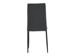 Pack de 6 sillas de 99x44x47 cm de tela en color gris y patas metálicas negras Elena
