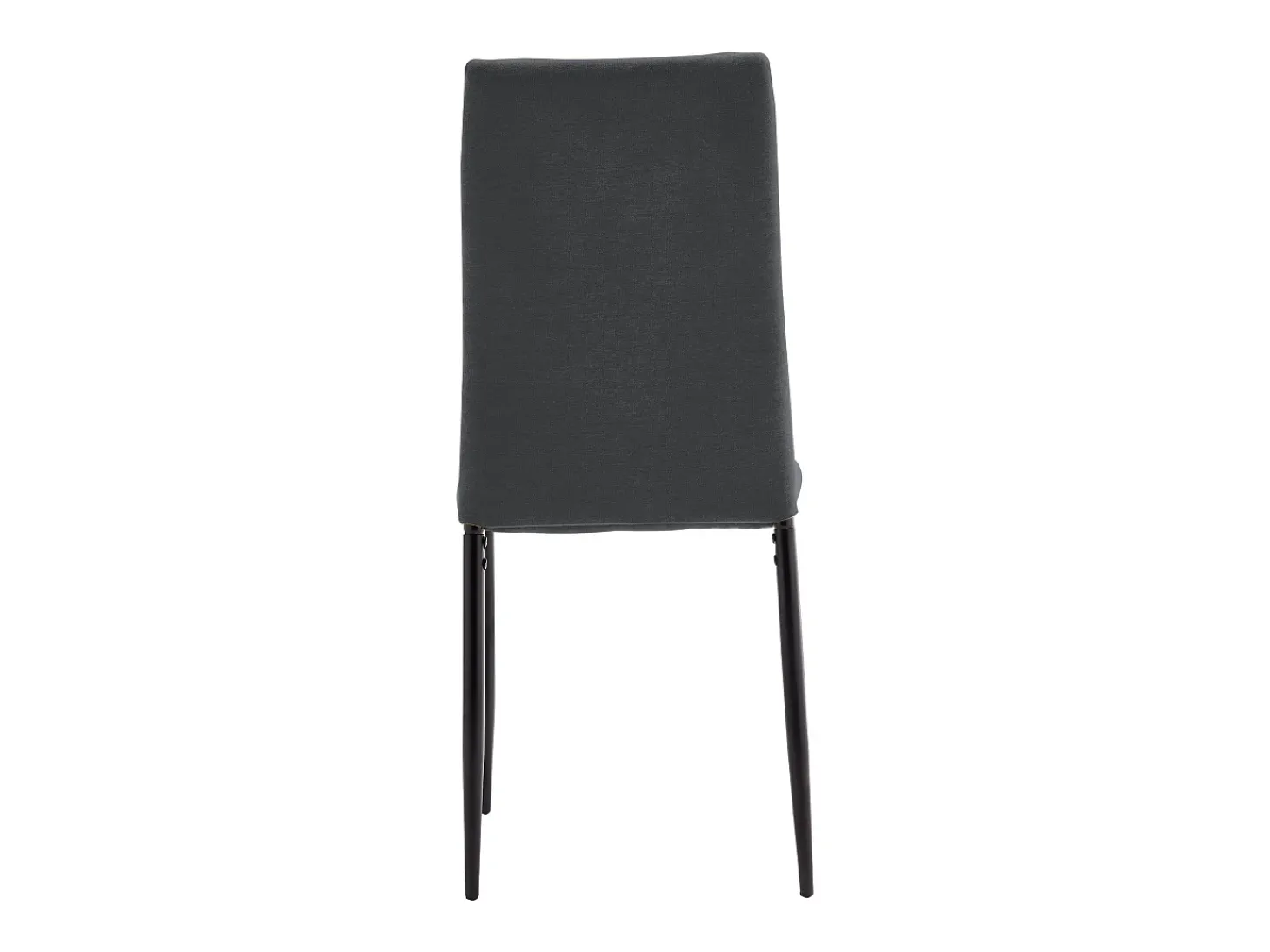 Pack de 6 sillas de 99x44x47 cm de tela en color gris y patas metálicas negras Elena