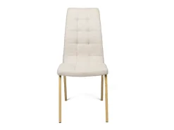 Pack de 4 sillas de 96x42x55 cm de tela con asiento ergonómico en color beige Mabel