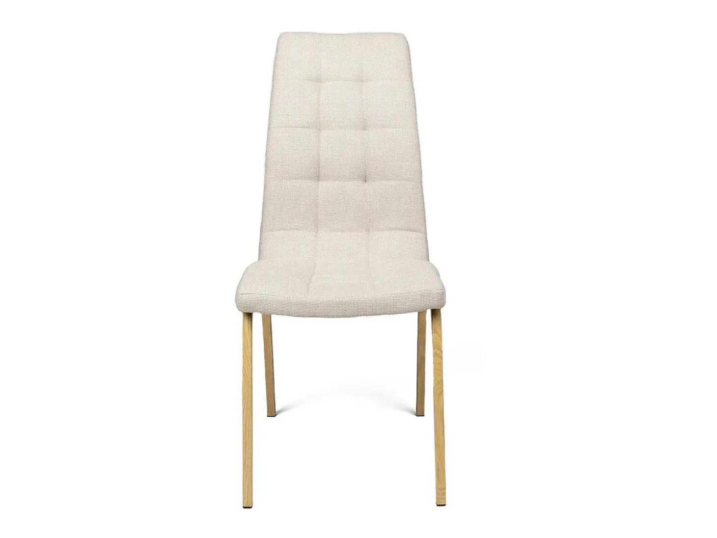 Pack de 4 sillas de 96x42x55 cm de tela con asiento ergonómico en color beige Mabel