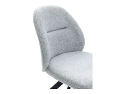 Pack de 2 sillas giratorias modelo Tamesis tapizado textil gris claro, 85cm(alto) 49.5cm(a