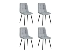 Pack de 4 sillas Lirio en gris