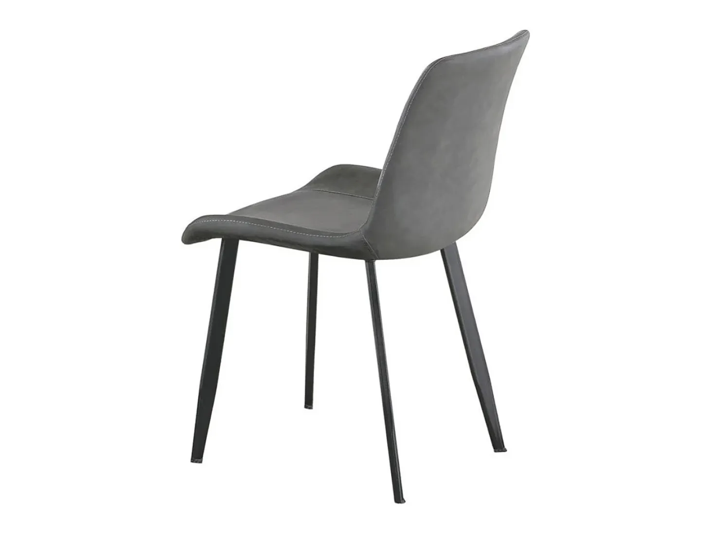 Pack de 2 sillas Lis Cuir asiento curvado gris 83x50x47 cm Adec