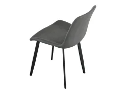 Pack de 2 sillas Lis Cuir asiento curvado gris 83x50x47 cm Adec