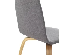 Pack de 4 sillas madera tapizadas en gris