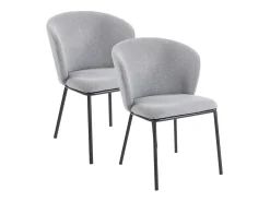 Pack de 2 sillas Margot respaldo acolchado gris 82x63x60 cm Adec