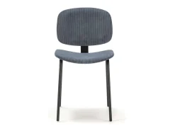 Pack de 2 sillas MARIO tapizadas en pana color azul, 50/79cm(alto) 44cm(ancho) 51cm(largo)
