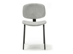 Pack de 2 sillas MARIO tapizadas en pana color gris, 50/79cm(alto) 44cm(ancho) 51cm(largo)