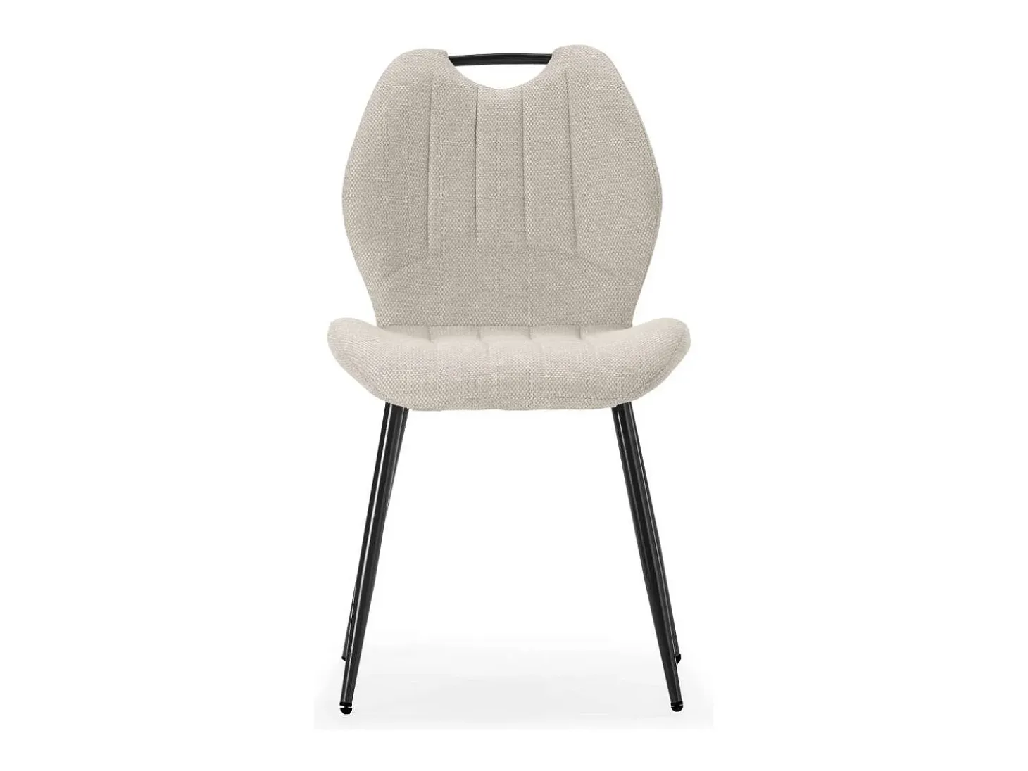 Pack de 4 sillas md-Omar tapizado textil beige/negro, 86cm(alto) 48cm(ancho) 58cm(largo)