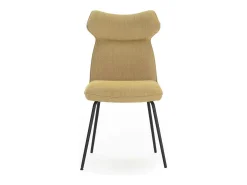 Pack de 2 sillas modelo Dimitri tapizado textil mostaza, 91cm(alto) 47cm(ancho) 64cm(largo