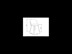 Pack de 4 sillas modelo Mercedes tapizadas en terciopelo gris piedra, 51cm(ancho ) 78cm(al
