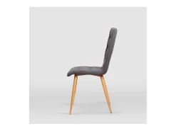 Pack de 4 sillas modelo Nadia tapizadas en textil gris piedra, 43cm(ancho ) 94cm(altura) 5
