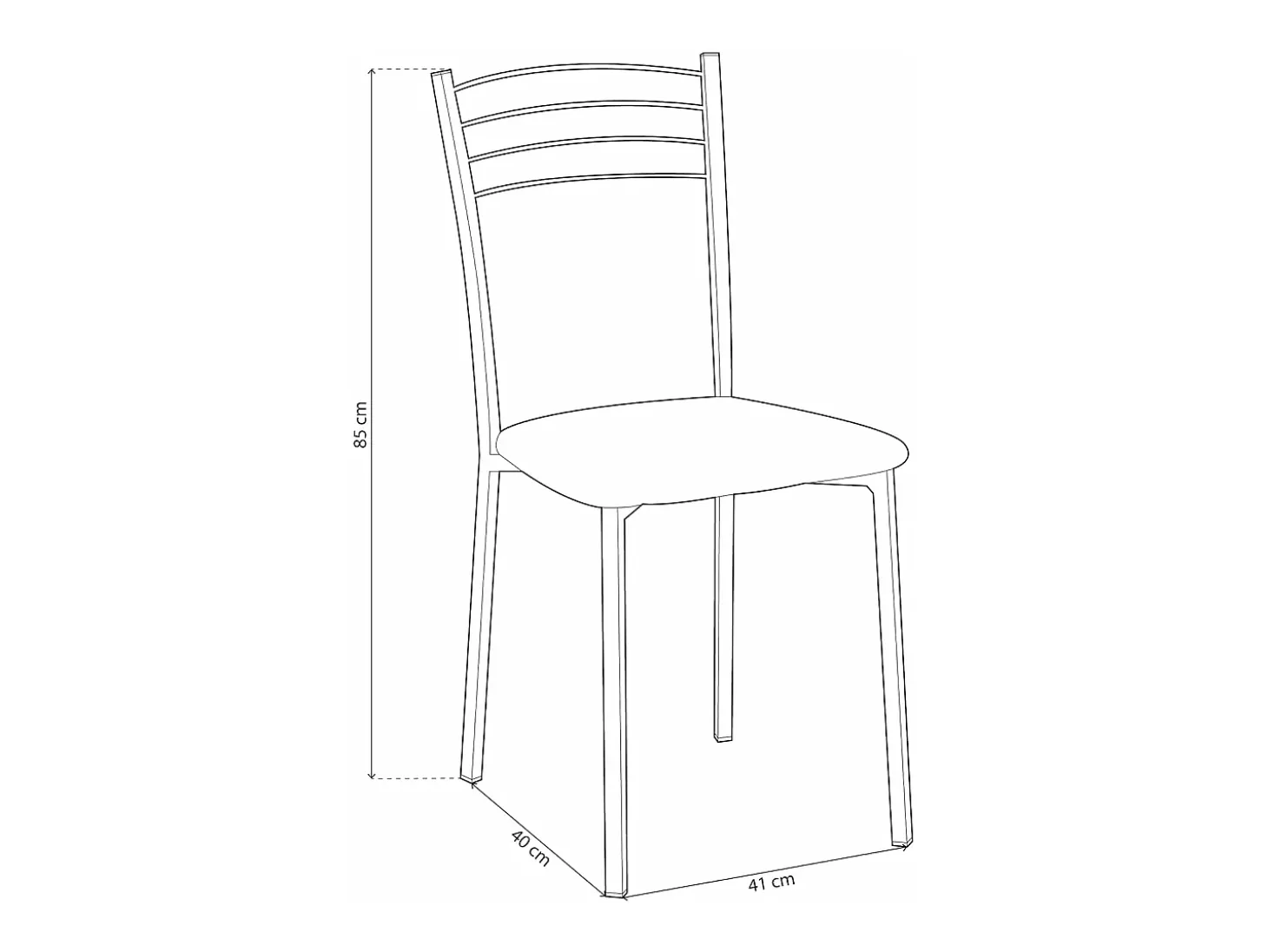 Pack de 4 Sillas Modernas para Cocina y Comedor – Metálicas Gris y Blanco, Dimensiones: 40 x 41 x 85 cm.