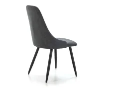 Pack de 4 sillas para cocina o comedor Izan tapizado textil gris oscuro, 91cm(alto) 50cm(a