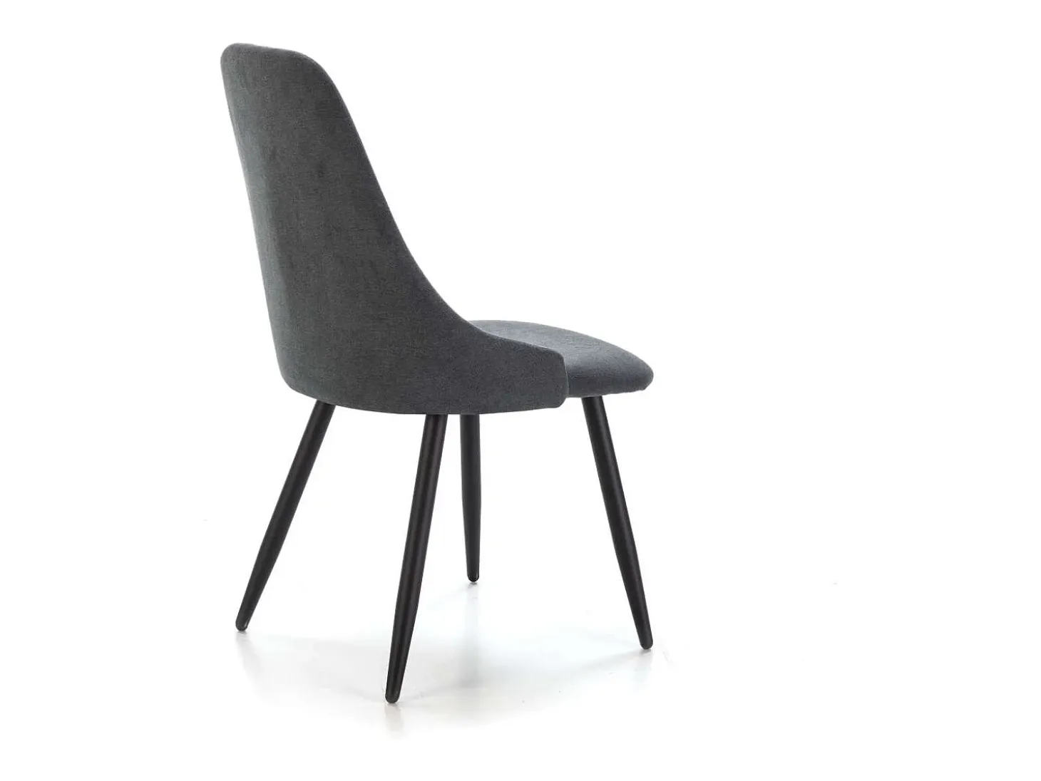 Pack de 4 sillas para cocina o comedor Izan tapizado textil gris oscuro, 91cm(alto) 50cm(a