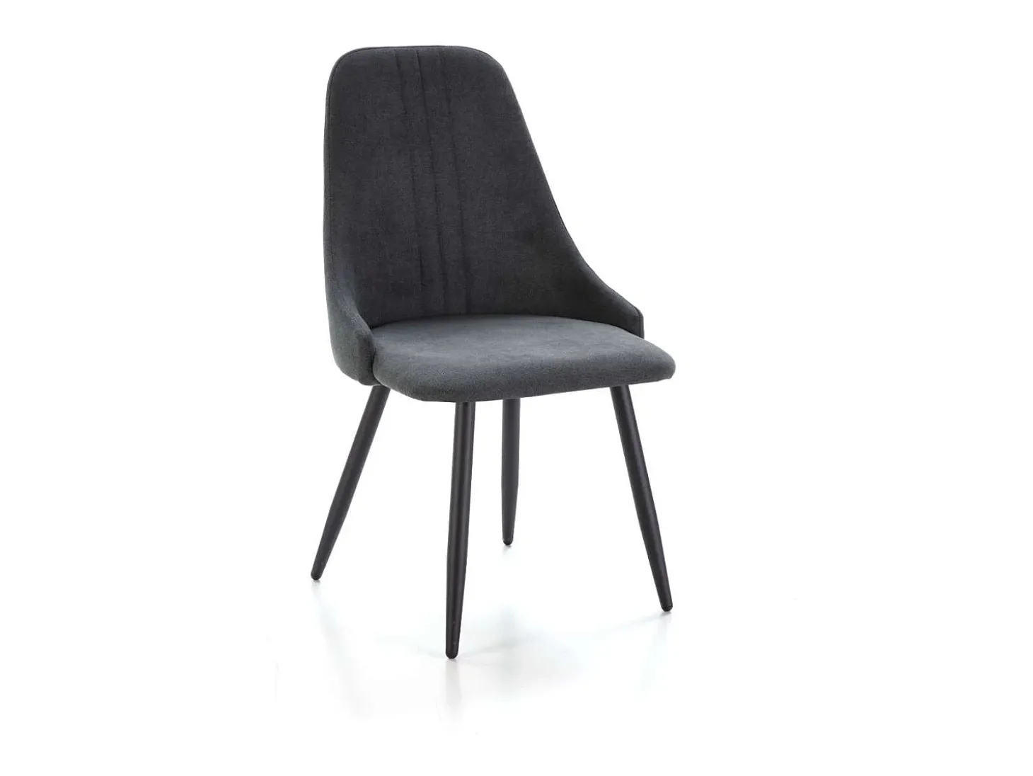 Pack de 4 sillas para cocina o comedor Izan tapizado textil gris oscuro, 91cm(alto) 50cm(a