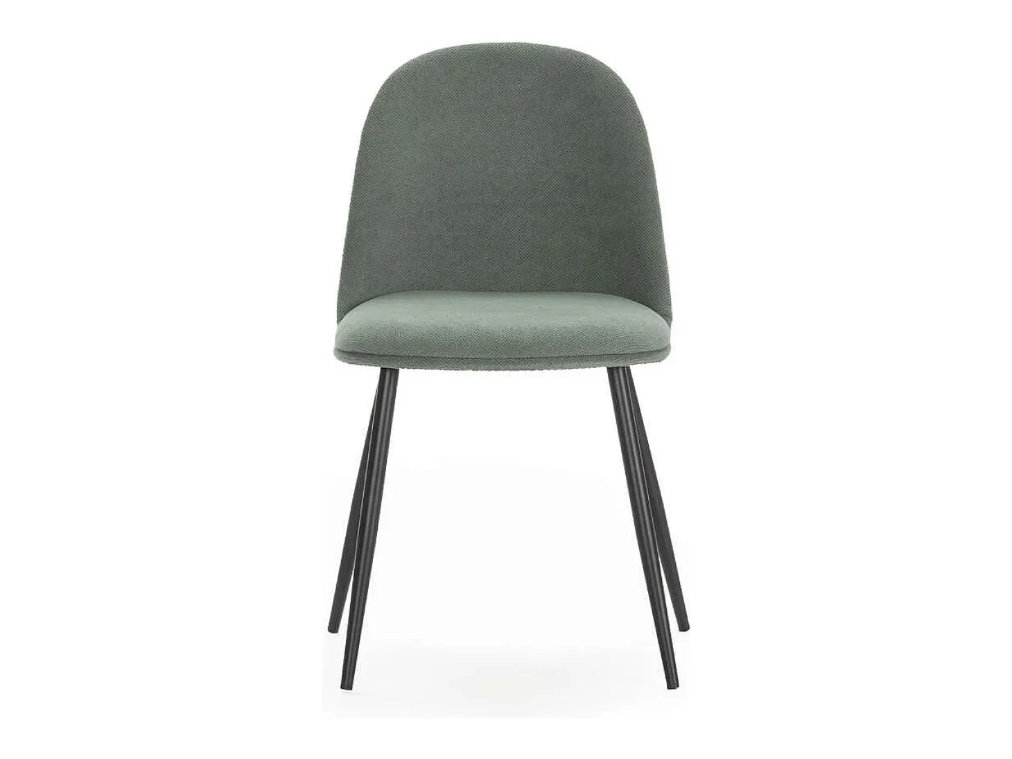 Pack de 4 sillas para cocina o comedor Dalila tapizado textil verde, 48/80cm(alto) 49.5cm(