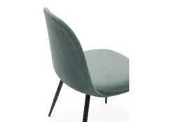 Pack de 4 sillas para cocina o comedor Dalila tapizado textil verde, 48/80cm(alto) 49.5cm(