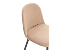 Pack de 4 sillas para cocina o comedor Dalila tapizado textil rosa claro, 48/80cm(alto) 49