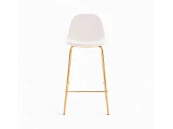 Pack de 4 sillas para isla central blancas y verdes 65 cm - Henrik