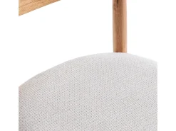 Pack de 2 sillas Shia asiento acolchado beige/natural 83x49x42 cm Adec