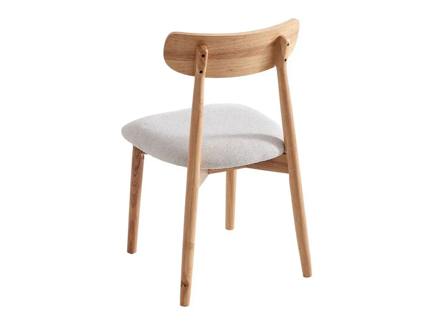 Pack de 2 sillas Shia asiento acolchado beige/natural 83x49x42 cm Adec