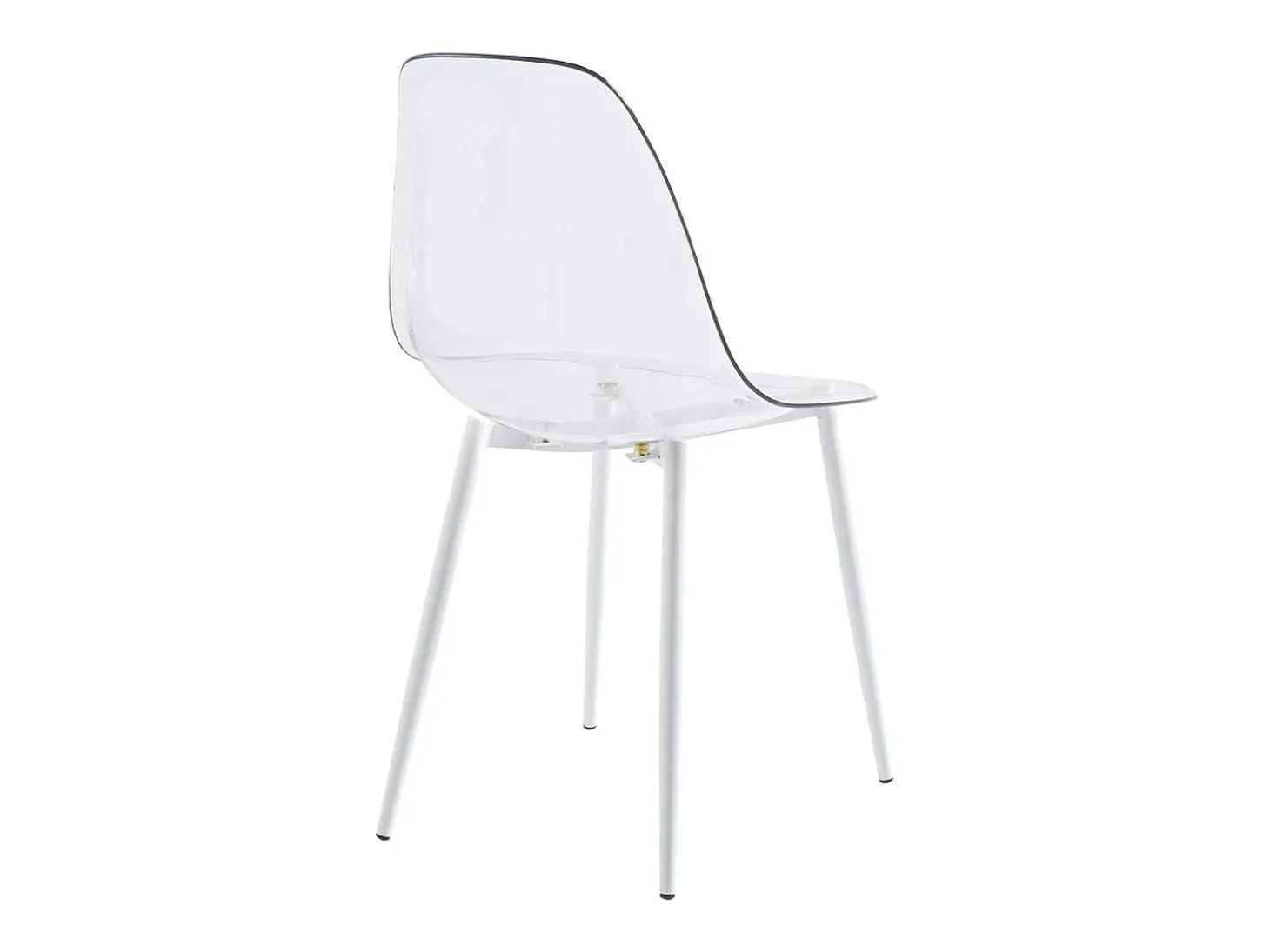 Pack de 4 sillas Telma respaldo alto transparente 85x46,5x50 cm Adec