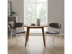 Pack de 2 sillas Vera respaldo curvo gris/blanco 79x48x45 cm Adec